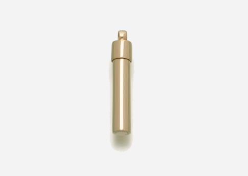 Double Chamber Cylinder Pendant - Gold Vermeil Image