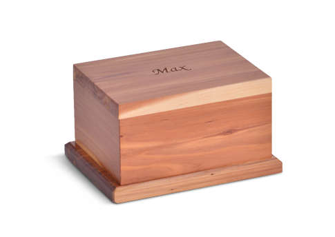 Handcrafted Cedar Urn (Small is Temporarily Out of Stock) Image